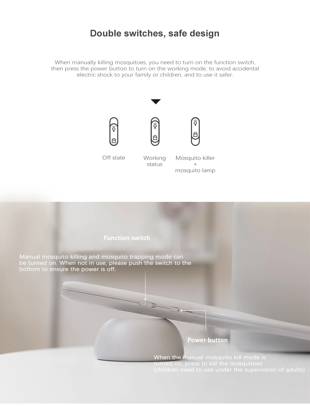 MIJIA SOLOVE электрическая ловушка для комаров P1 Smart Mosquito Killer портативная ловушка для насекомых, мух, насекомых, насекомых, ловушек, уличных, внутренних