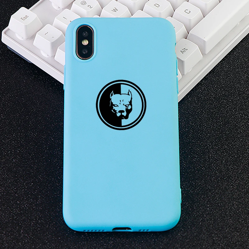 Забавный мобильный телефон чехлы для iPhone 6S 7 8 Pluls X XS MAX XR чехол милый питбул Мягкий