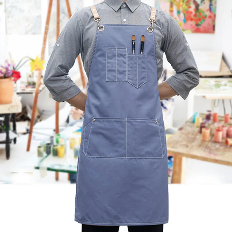 Двухсторонний хлопковый длинный фартук официанты бариста Бейкер Кондитерская