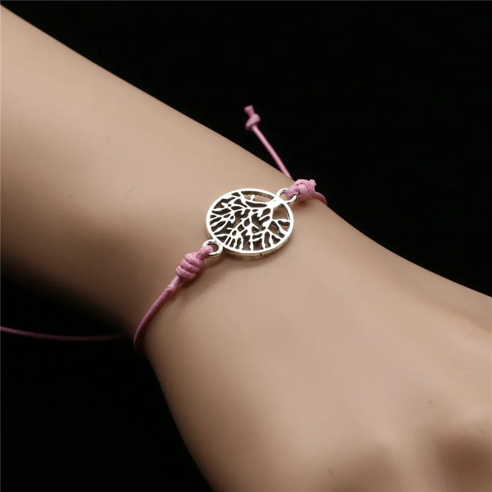 Friendship Make a Wish Couple Bracelet Femme Love String Rope Flower Charm Ankle Bracelets For Women Jewelry Accesorios Bijoux | Украшения