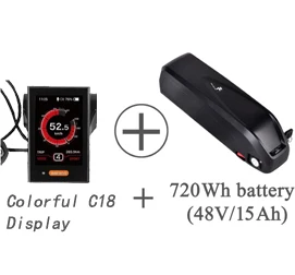 C18 48V 15Ah ЕС NZ CA нет налога! 48V 750W Bafang BBS02B середине приводной двигатель комплект для переоборудования электрического велосипеда с 13Ah/15Ah Электрический велосипед Батарея - Цвет: C18 48V 15Ah