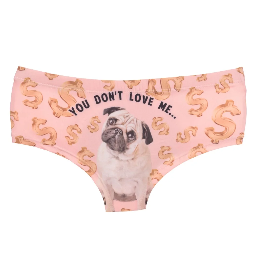 Женские трусики с забавным принтом LEIMOLIS милые эффектом пуш ап стринги|Женские