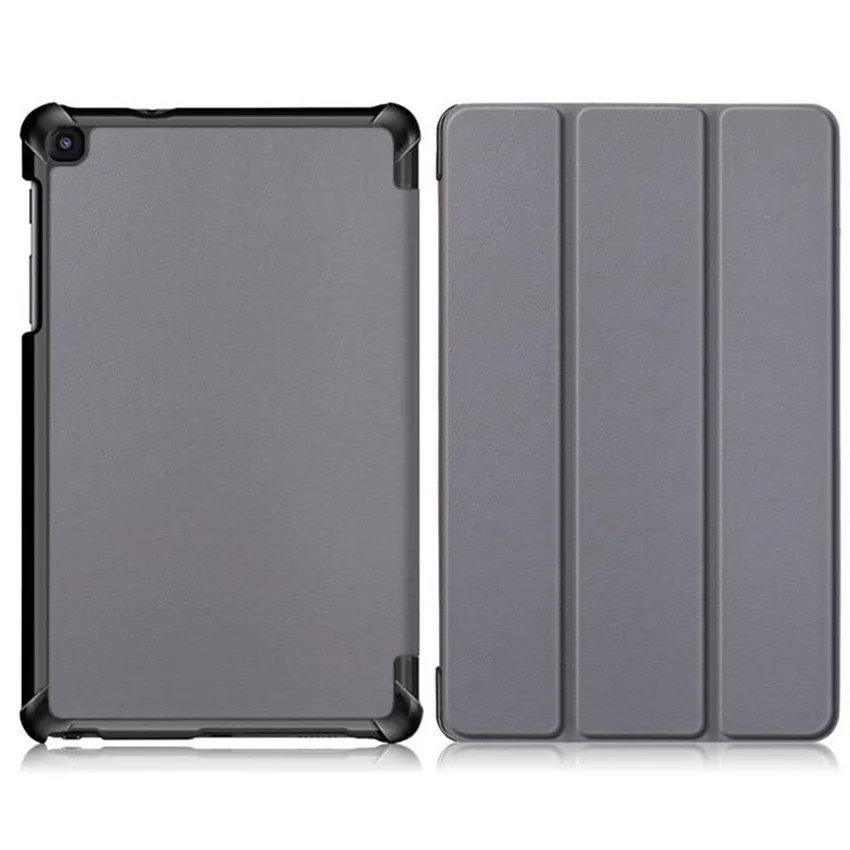 Grey Чехол-подставка для Samsung Galaxy Tab A 8,0 P200 P205 SM-P200 SM-P205 с S Pen " Планшет ультра тонкий из искусственной кожи чехол - Цвет: Grey