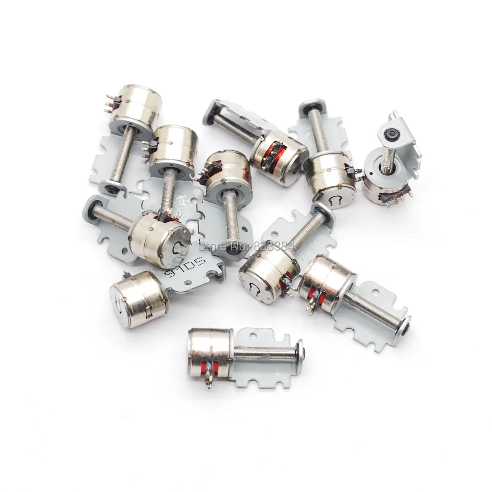 10 шт. 2 фазный 4 проводной микро шаговый двигатель постоянного тока с винтом 3 в 6 мм