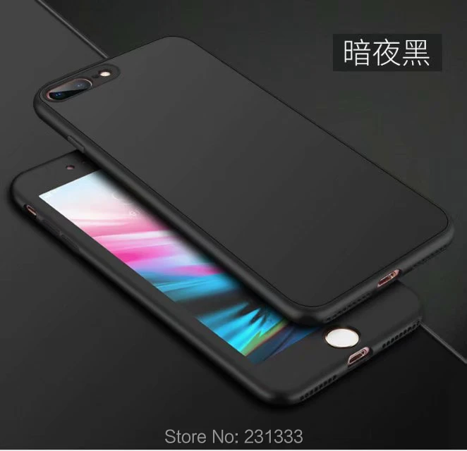 C-ku For Iphone X 8 I8 7 PLUS 7plus 6 6S SE 5 5S 360 Degree Full Body With Tempered Glass Soft TPU Case Skin Touch Luxury 100pcs | Мобильные