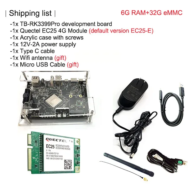 RK3399Pro AI Development Kit одноплатный компьютер для художественного интеллекта глубокого обучения ускорения TensorFlow Android/linux