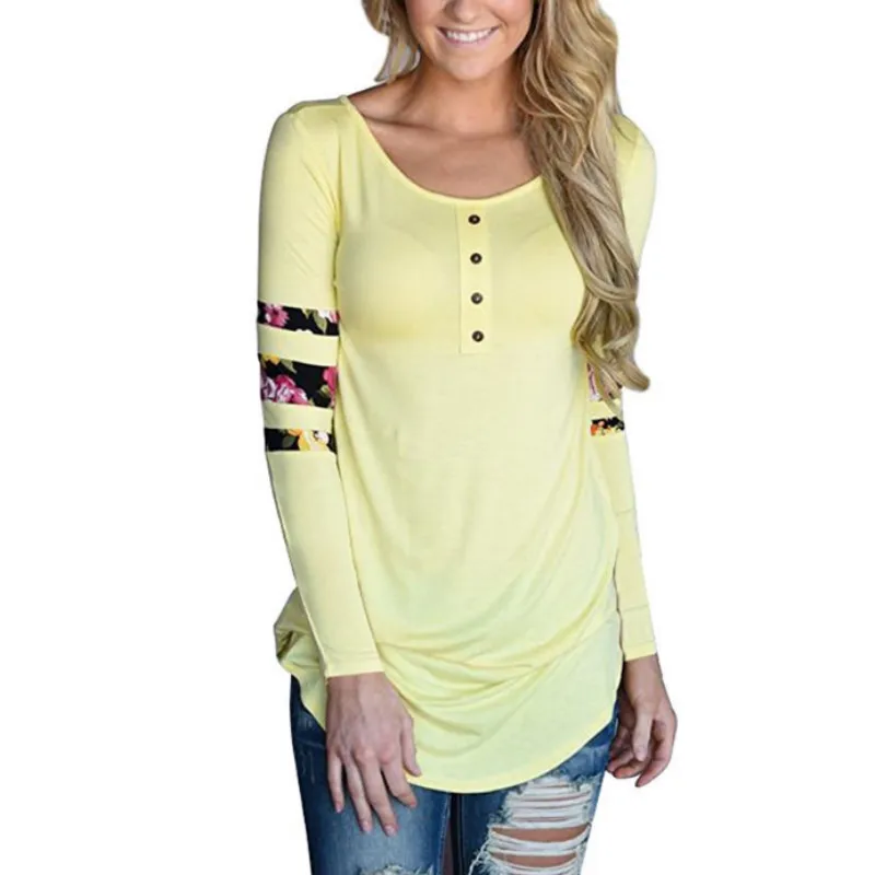 Новинка 2018 года весенние женские топы Повседневная Уличная футболка с длинным