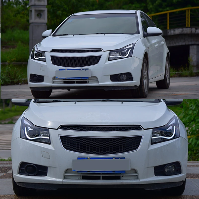 Hlxg Автомобиль Стайлинг фара в сборе для Chevrolet Cruze 2009 светодио дный-2013 LED DRL День