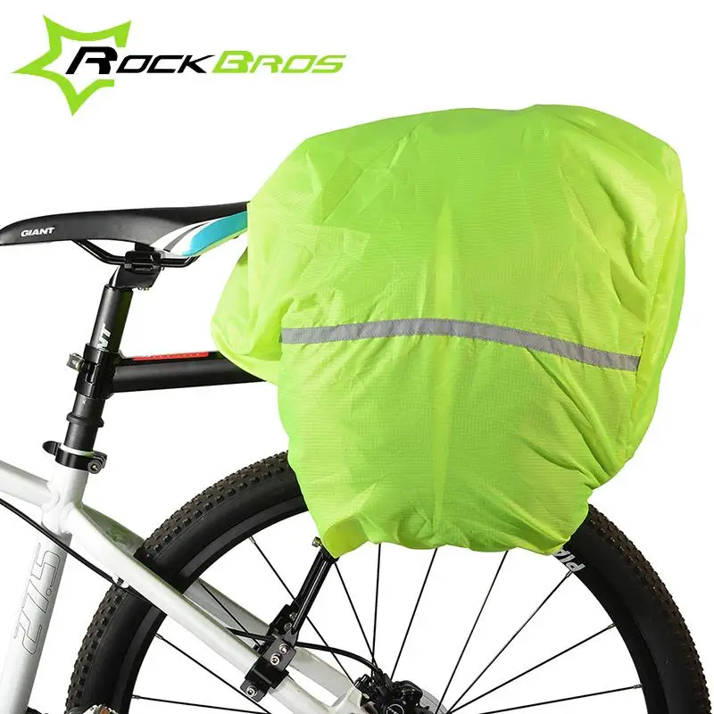 

ROCKBROS Waterproof Bicycle Bag Cover Rear Bike Back Bag Rainproof Cover For Bike Bag Pannier Foldable With Reflective Stripe