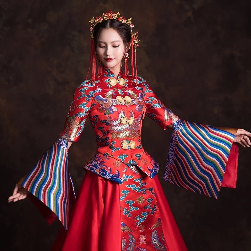 2019 халат для подружки невесты банкетное платье с расклешенными рукавами