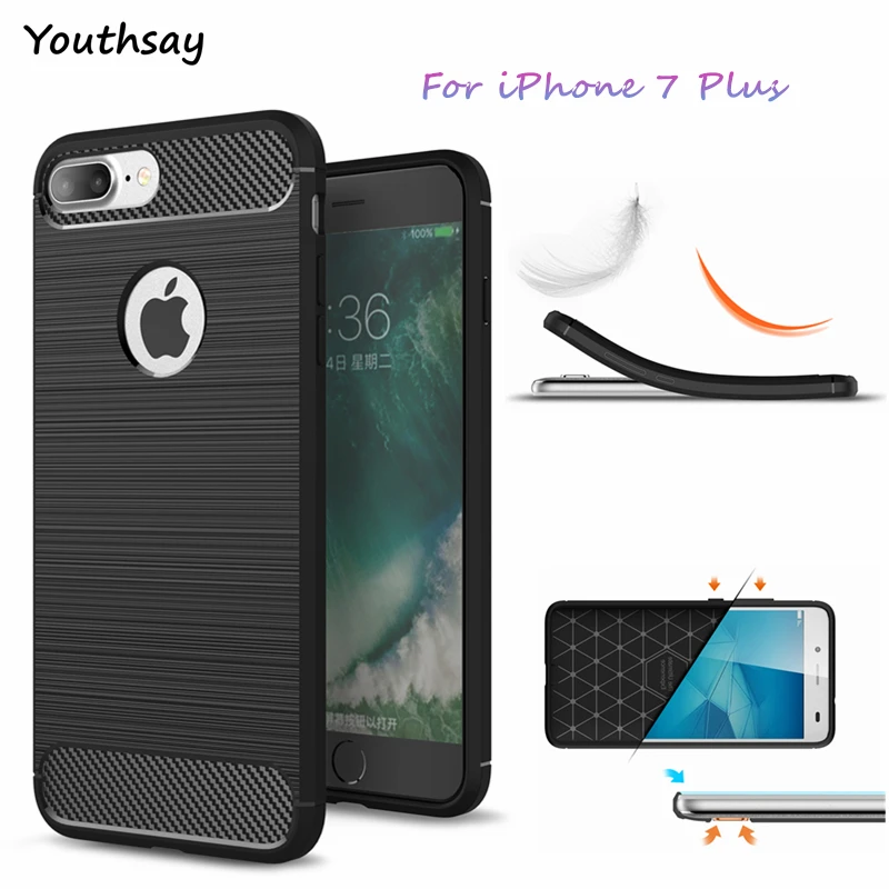 Чехол Youthsay для Apple iPhone 7 мягкий чехол из ТПУ и углеродного волокна телефона 4 7&quot|case