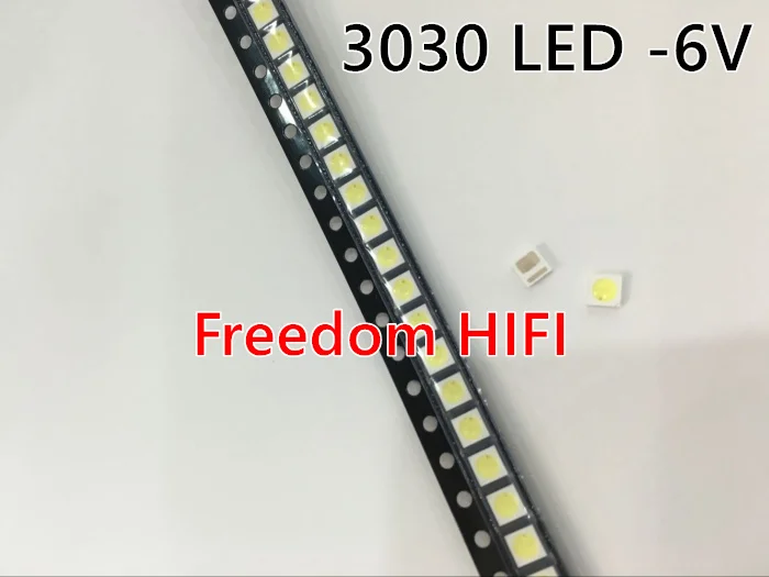 2000 шт. светодиодная подсветка EVERLIGHT 1-2 Вт 3030 6 в холодный белый цвет -лм