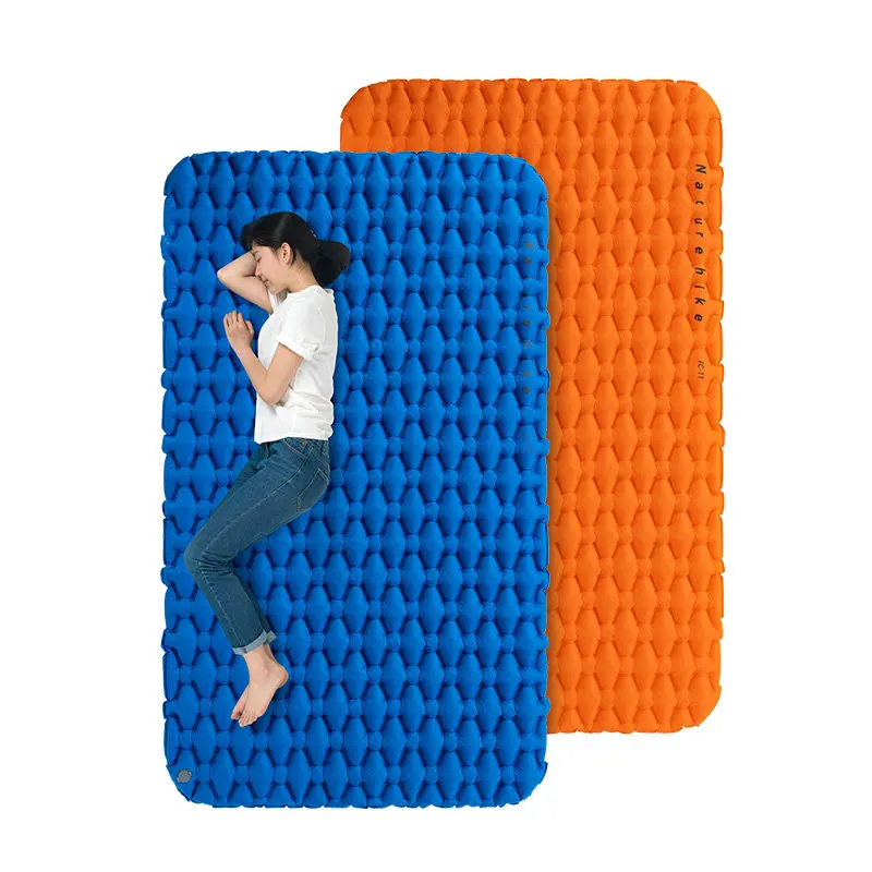 

Naturehike Outdoors 2-people 200x120x6.5cm Rectangle Egg-carton Inflatable Air-bed Cushion Sleeping Mat with a Air-bag Pump