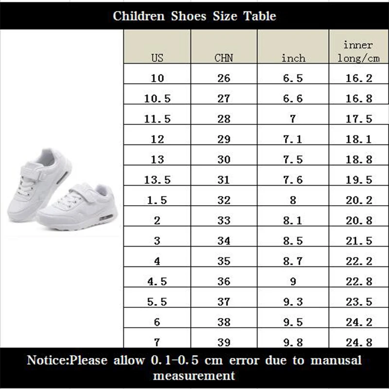 

2019 air cushion shoes children boys and girls children's shoes white sports shoes