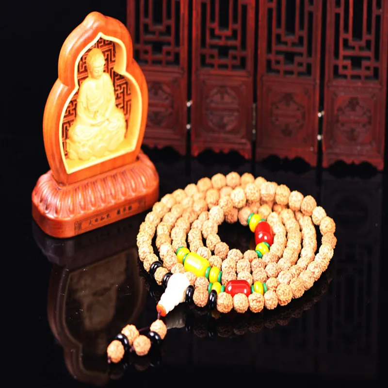 Sennier натуральный Будда Rudraksha семена Бодхи буддистский браслет с бусинами для