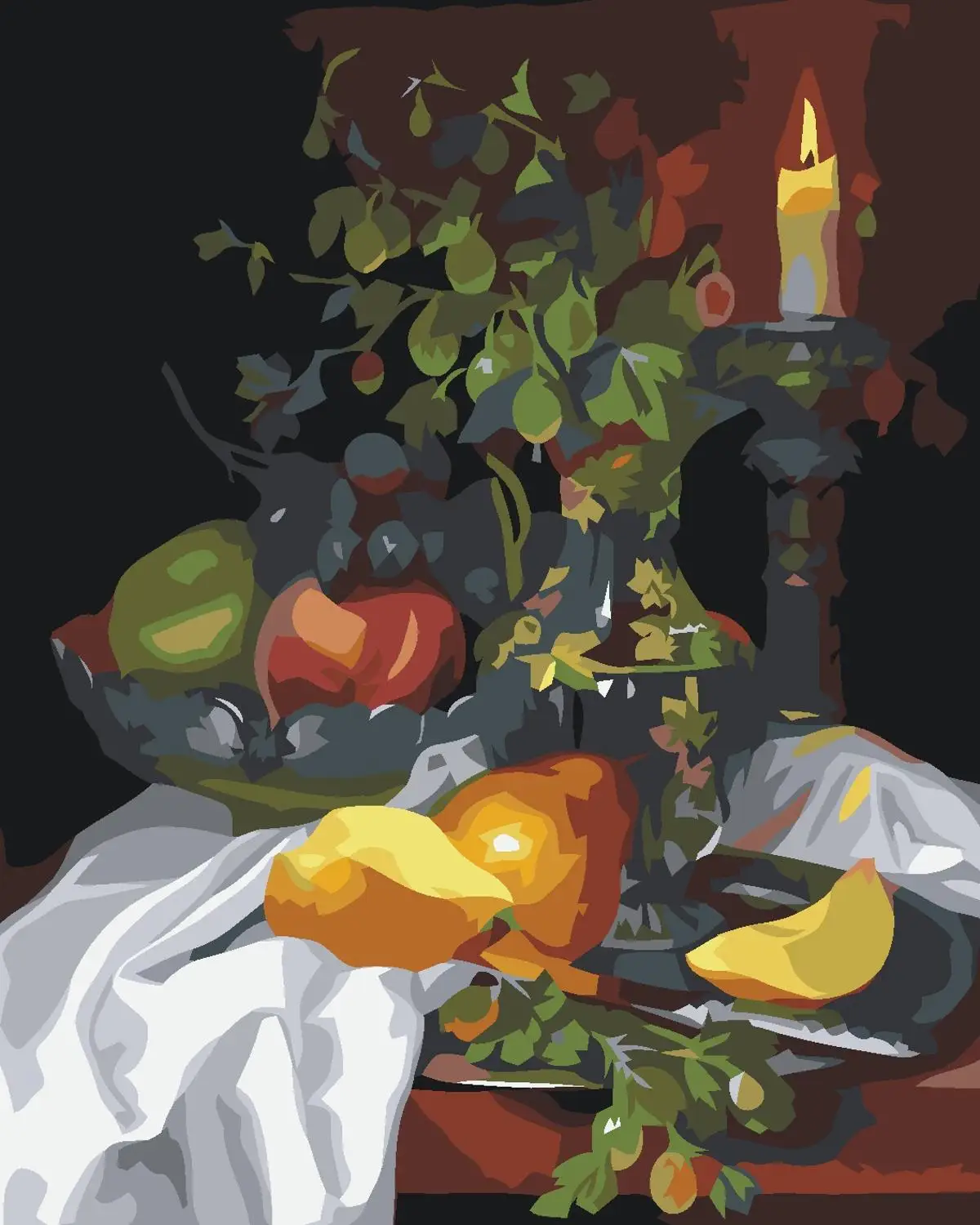 Набор для рисования по номерам свечей сделай сам набор акриловыми красками