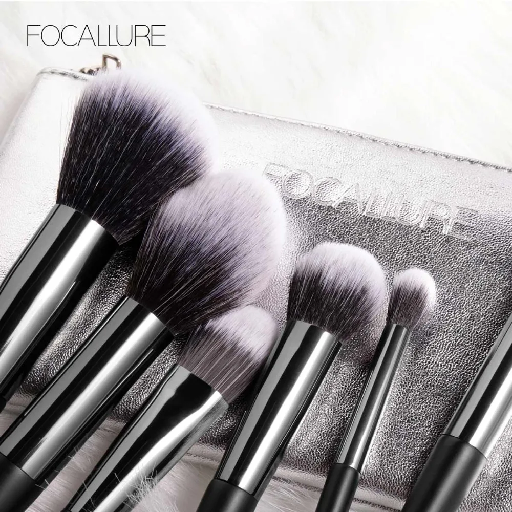 Профессиональные кисти для макияжа FOCALLURE 10 шт./компл. с тенями век кисточками