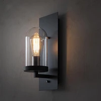 american rural industry wind wall lamp balcony porch bedroom bedside lamp european compact led glass wall lamp free shipping