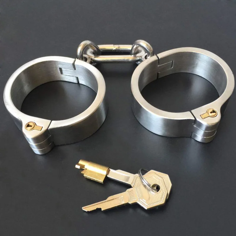 Металлический Resstainless секс наручники лодыжки манжеты ошейник раба БДСМ взрослые