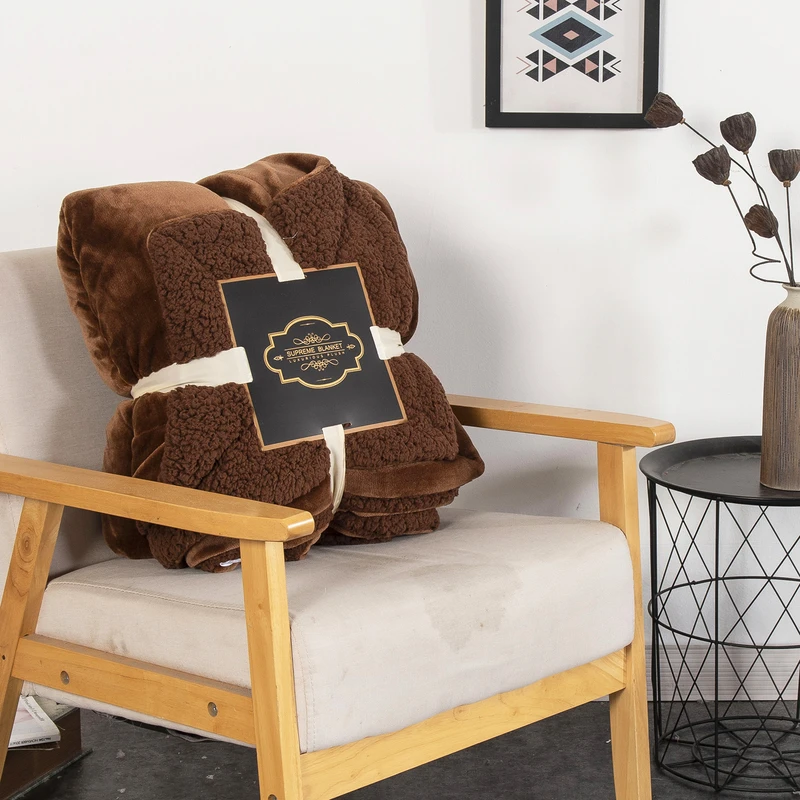 Snowdream толстое шерстяное одеяло коричневого цвета Фланелевое Флисовое