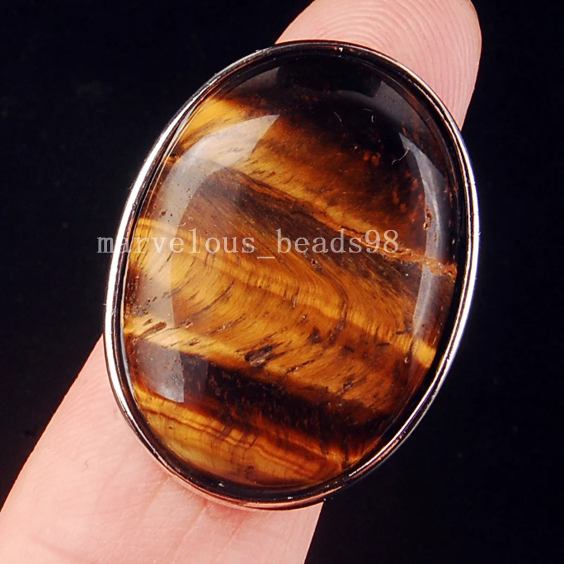 Бесплатная доставка модное овальное кольцо с тигровым глазом для мужчин и женщин