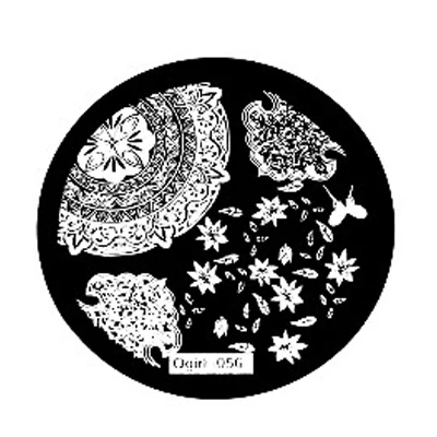 Qgirl56 1 шт. qgirl серии ногтей штамповки Таблички цветок изображение Шаблоны штампа Скребки Сталь польский Konad ногтей штамп маникюр шаблон - Цвет: Qgirl56