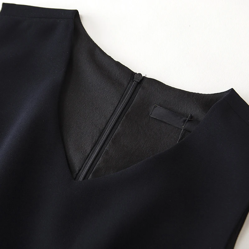 2017 лето V-образным Вырезом Полосатый Средний-Икра Танк платье Без Рукавов Краткое