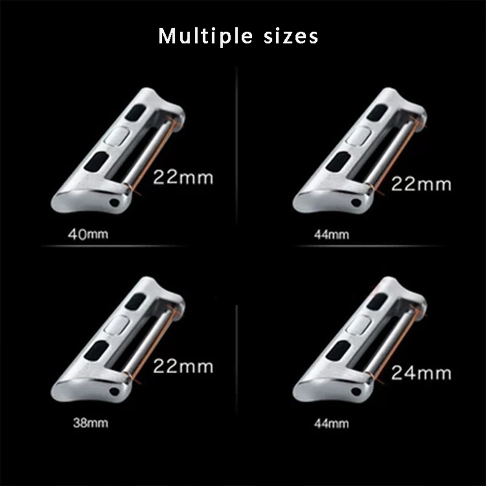 2PCS Bands Adapter For Apple Watch Strap apple watch 4 3 2 1 iwatch strap 42/38 44/40mm Stainless Steel Buckle Connector