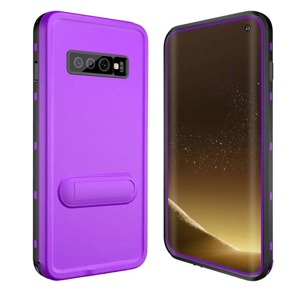 Фиолетовый IP68 Водонепроницаемый чехол для телефона для samsung S8 S9 S10 Plus Чехол для плавания под водой чехол s для samsung Galaxy Note 9 10 Plus подставки - Цвет: Фиолетовый