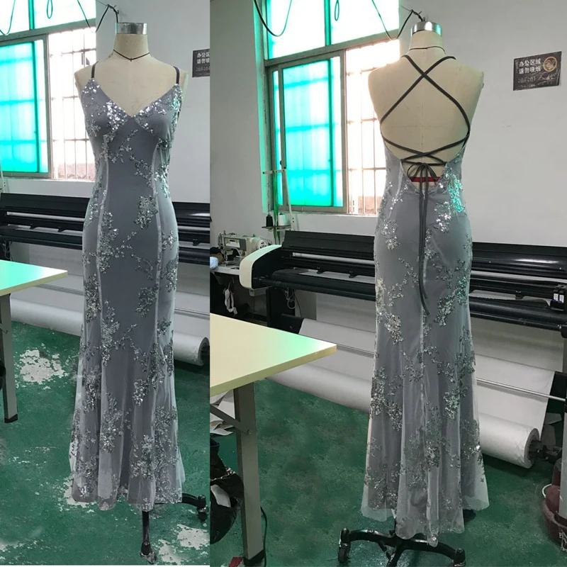 AIMENUNU Sexy Spaghetti Strap Off Shoulder Sequins Vestidos Backless Women Maxi Party Dress Long Elegant Dresses | Женская одежда