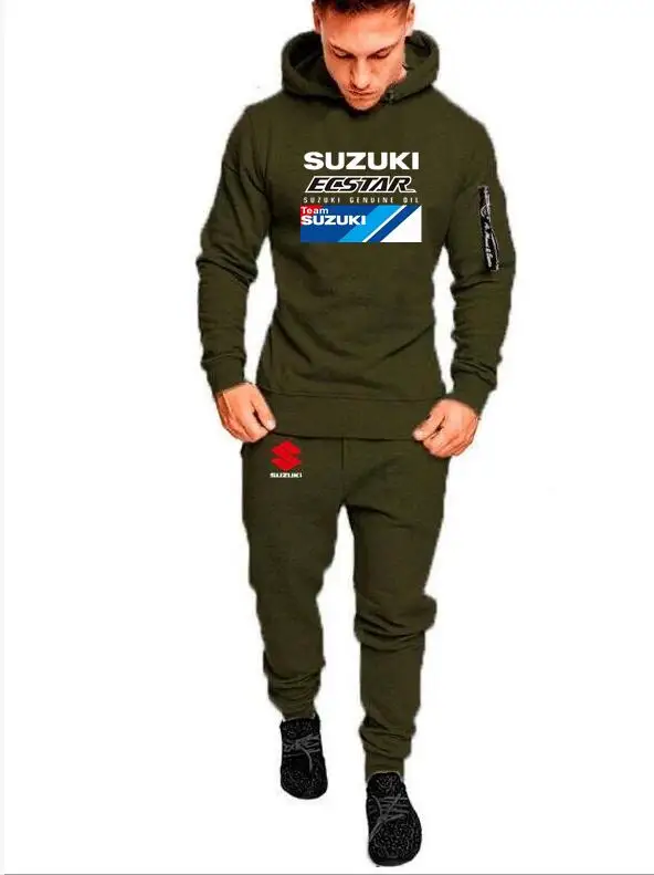 2019 брендовый мужской Камуфляжный спортивный комплект Suzuki team ecstar Толстовка для