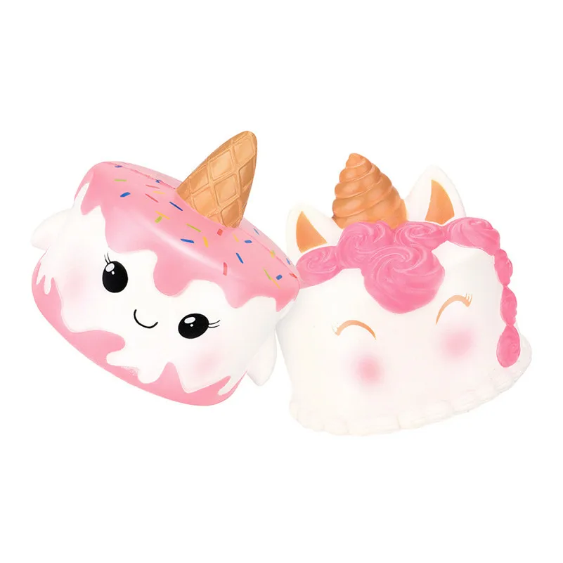 1 шт. Kawaii Jumbo мультяшный единорог пирог Сжимаемый медленно восстанавливающий крем