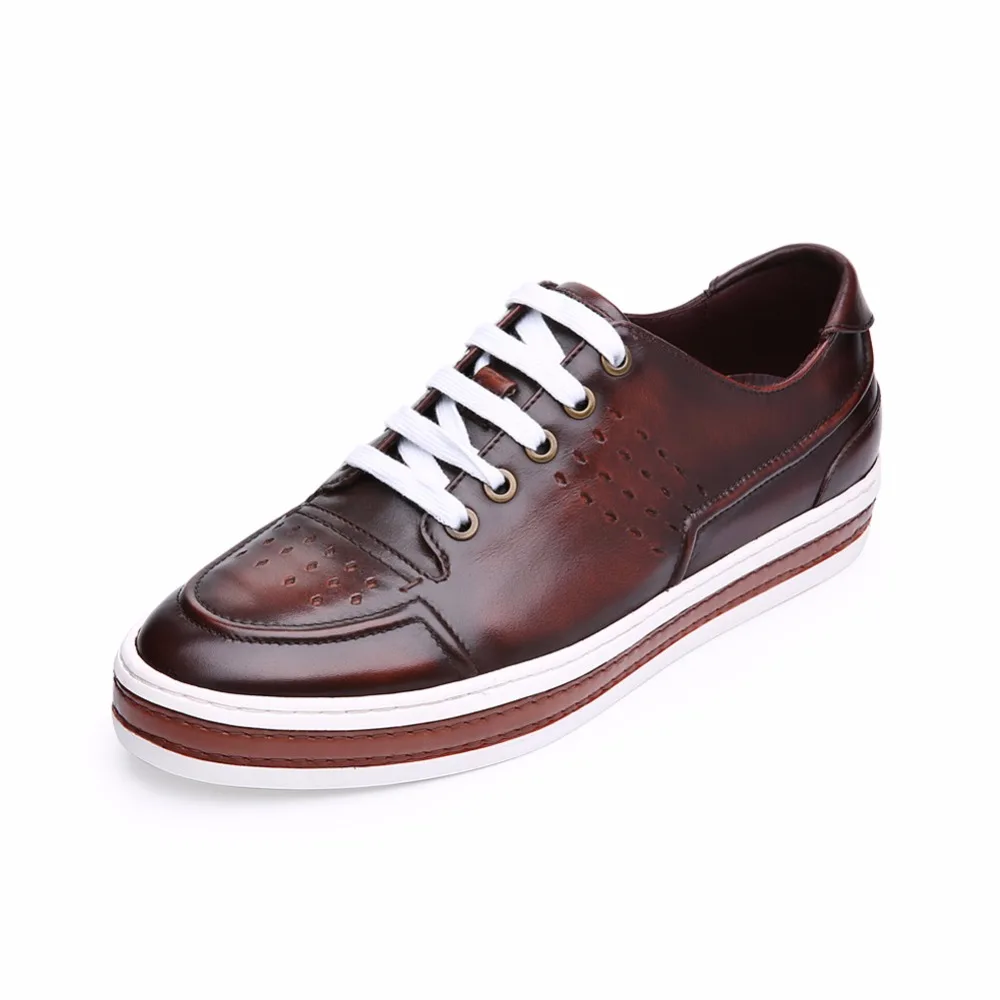 TERSE_Hot Selling Shoes Men Casual Goodyear Handmade Leather Holy Quality Luxury Style Purple Color In Stock 1513-1 | Обувь