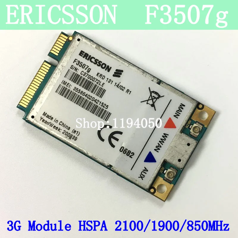 Разблокированный ERICSSON 3G 100% оригинальный F3507G WCDMA HSDPA / HSUPA HSPA + модуль GPS Поддержка