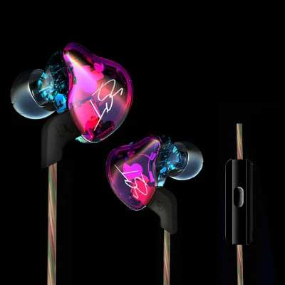 Purple with mic Оригинальные KZ ZST 1DD+ 1BA гибридные наушники-вкладыши HIFI DJ Monito спортивные наушники для бега наушники-вкладыши два цвета - Цвет: Purple with mic
