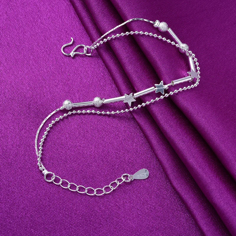 Ножной браслет CrazyFeng с подвесками в виде звезд многослойный ювелирный на ногу