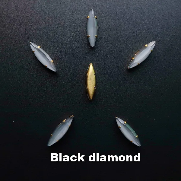 A3 Black diamond Золотой Коготь 50 шт/п 4*15 мм желе конфеты AB стекло кристалл Наветт Маркиза Форма пришить стразы кристаллы одежды diy - Цвет: A3 Black diamond