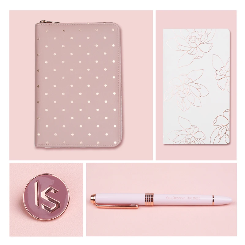 Никогда не розовая серия яркий набор подарок для девушек учеников ноутбук