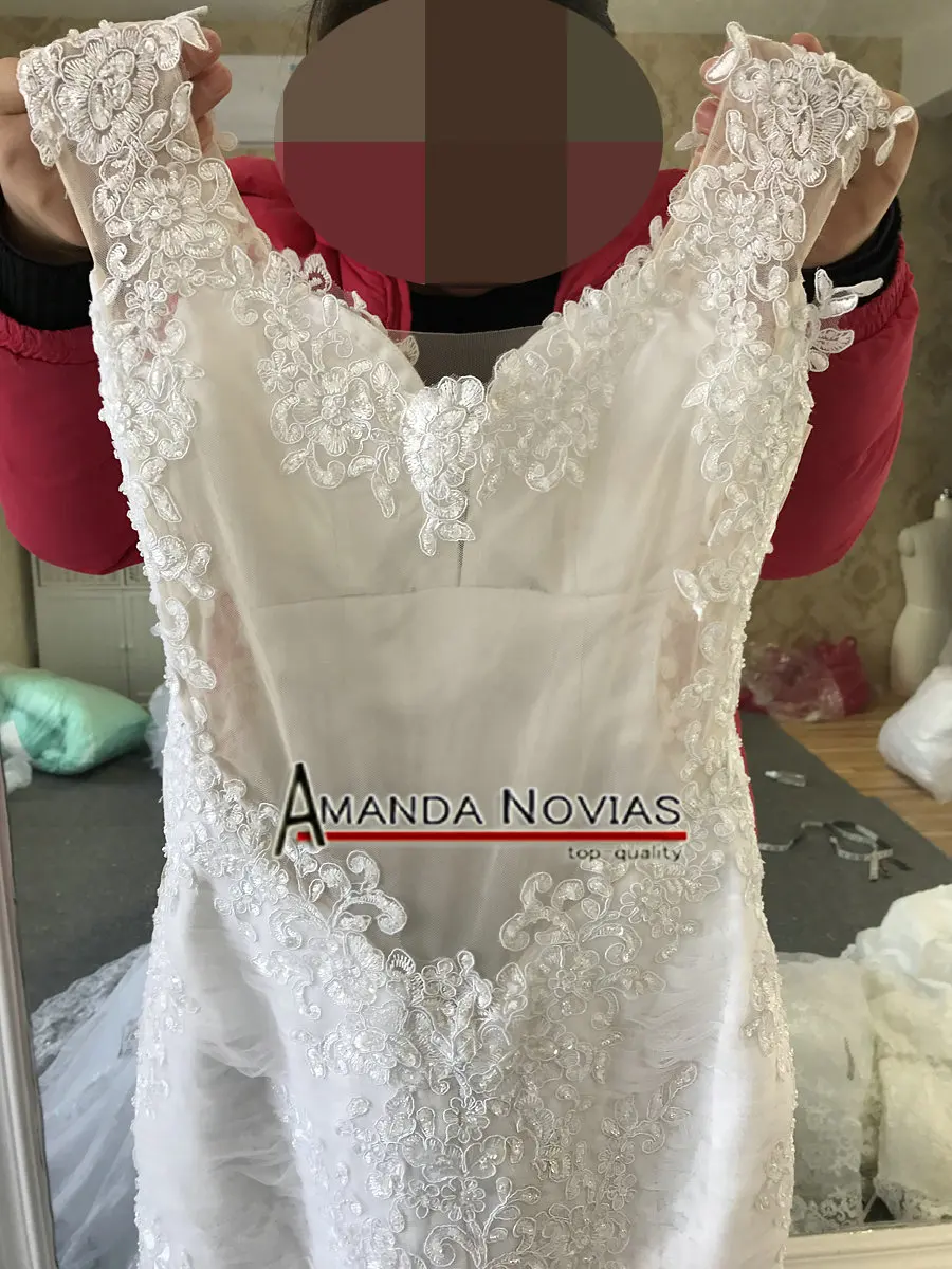 Свадебное платье с v образным вырезом и рукавами крылышками кружевное свадебное