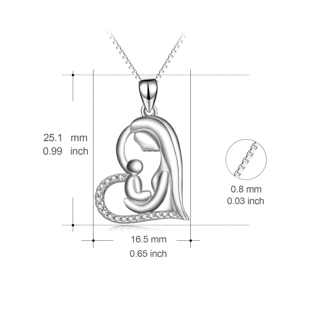 Ожерелье из серебра 925 пробы Детские подвески для мамы и ребенка ожерелье с