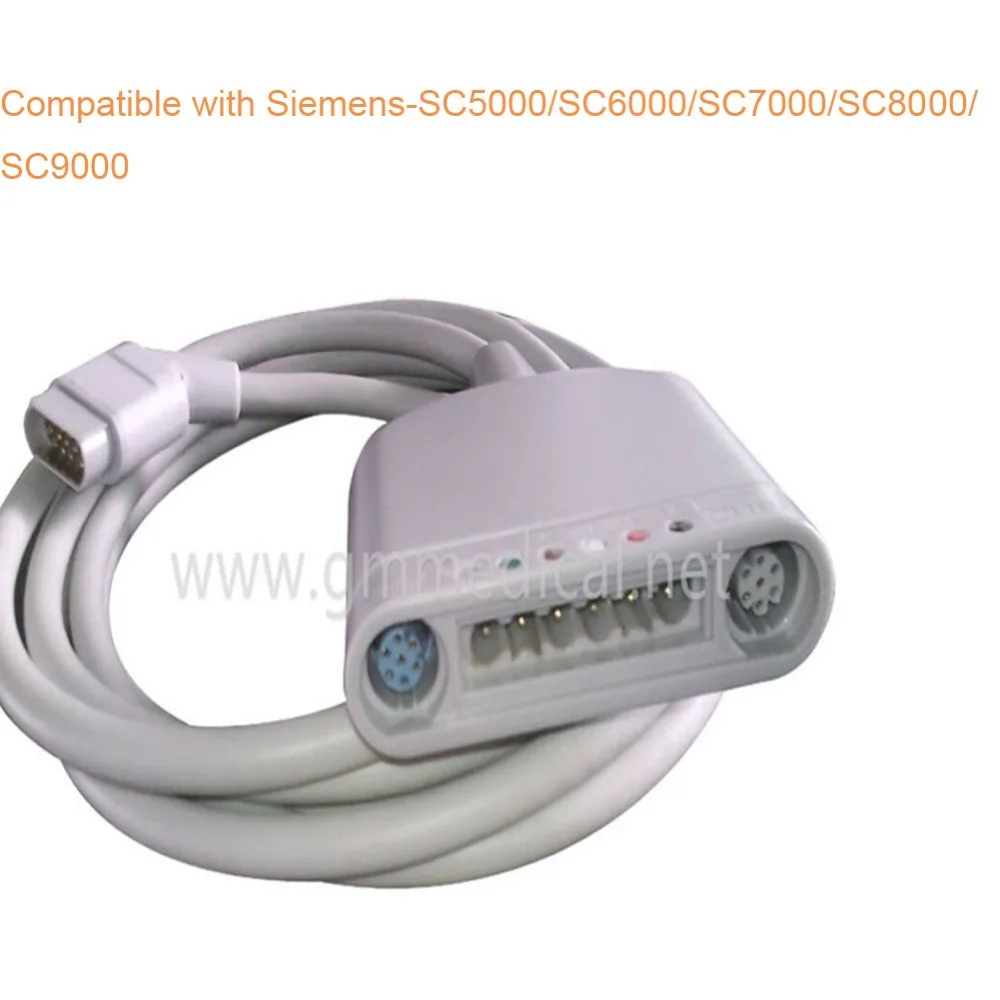 Совместим с Siemens SC5000/SC6000/SC7000/SC8000/6 Pod Multimed ECG Trunk Cable Drager Infinity совместимый кабель