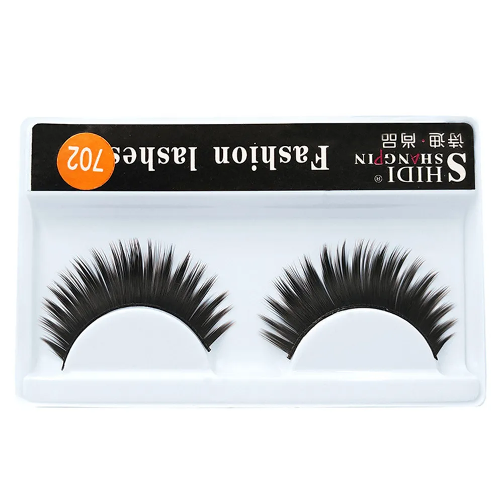 1 Pairs Long Makeup Cross Thick False 3D Dense Eyelashes Lashes Nautral magnetic eyelashes natural hair #05 | Красота и здоровье