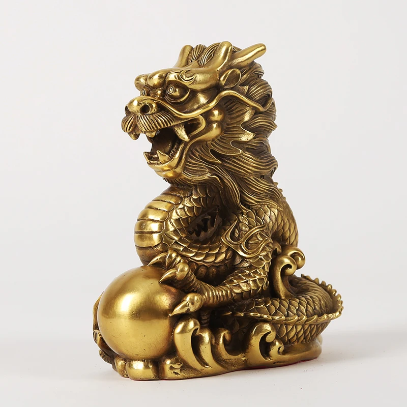 

Copper Dragon Zodiac Chinese Dragon Mascot Decoration The Location Of A House Or Tomb Lucky Home Furnishing Handicrafts Statue