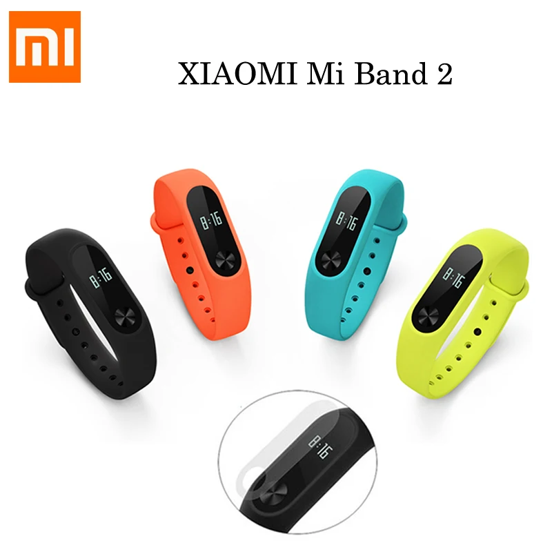 Оригинальный Смарт браслет Xiaomi Mi Band 2 с монитором сердечного ритма фитнес трекер