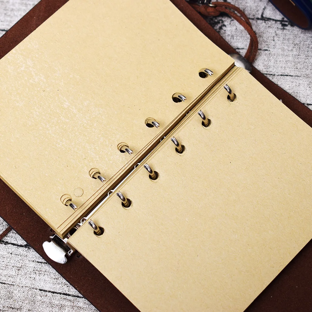 

Spiral Notebook Diary Notepad Vintage Pirate Anchors PU Leather Note Book Replaceable Stationery Gift Traveler Journal Planners