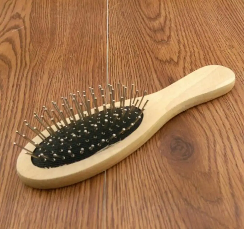 Новая деревянная щетка для волос шерсти питомца с металлическими шпильками