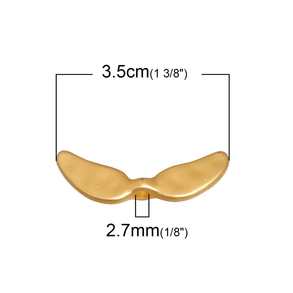 DoreenBeads цинковая основа Φ Dragonfly Animal матовое Золотое крыло 35 мм (1 3/8 дюйма) x 13 (4/8