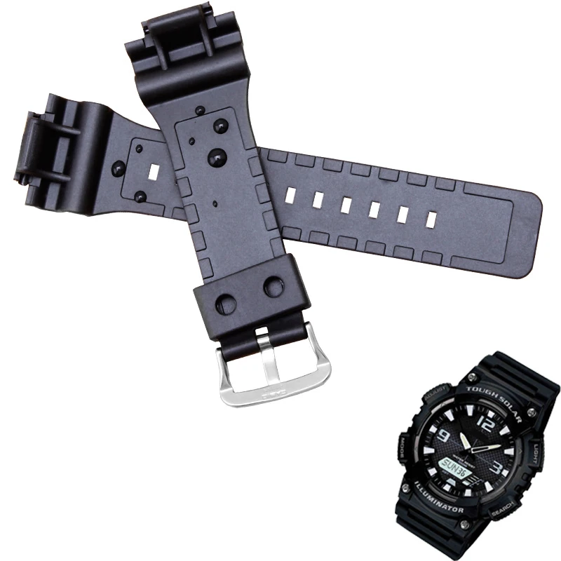 Сменный силиконовый ремешок для часов 18 мм черный мягкий и водонепроницаемый