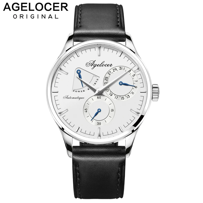 

Agelocer Swiss Brand Watch Swizerland Luzern Design Mechanical Watches Power Reserve 42 Hours Fitness Male Clock Fashion Watch