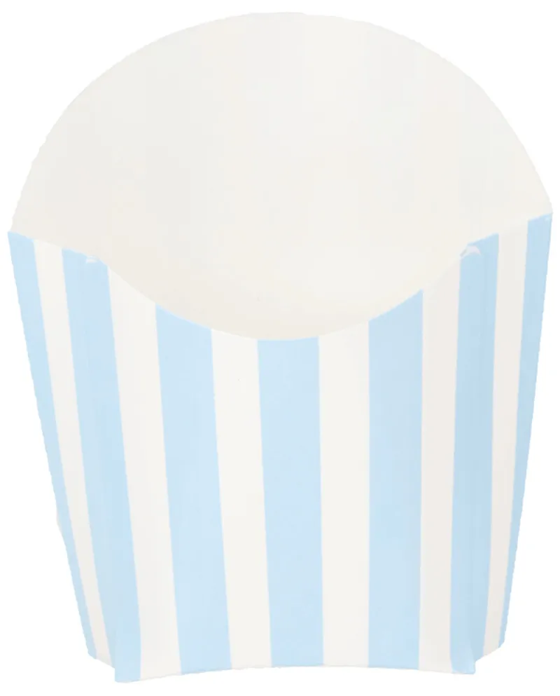 Blue Stripe Упаковка из 12 шт в полоску французский коробки для картофеля фри контейнеры вечерние пользу Коробки Baby shower Свадебные вечерние столовых принадлежностей - Цвет: Blue Stripe